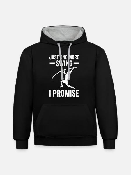 Fun Pole Vault Pole Vault - Contrast hoodie - black/heather grey