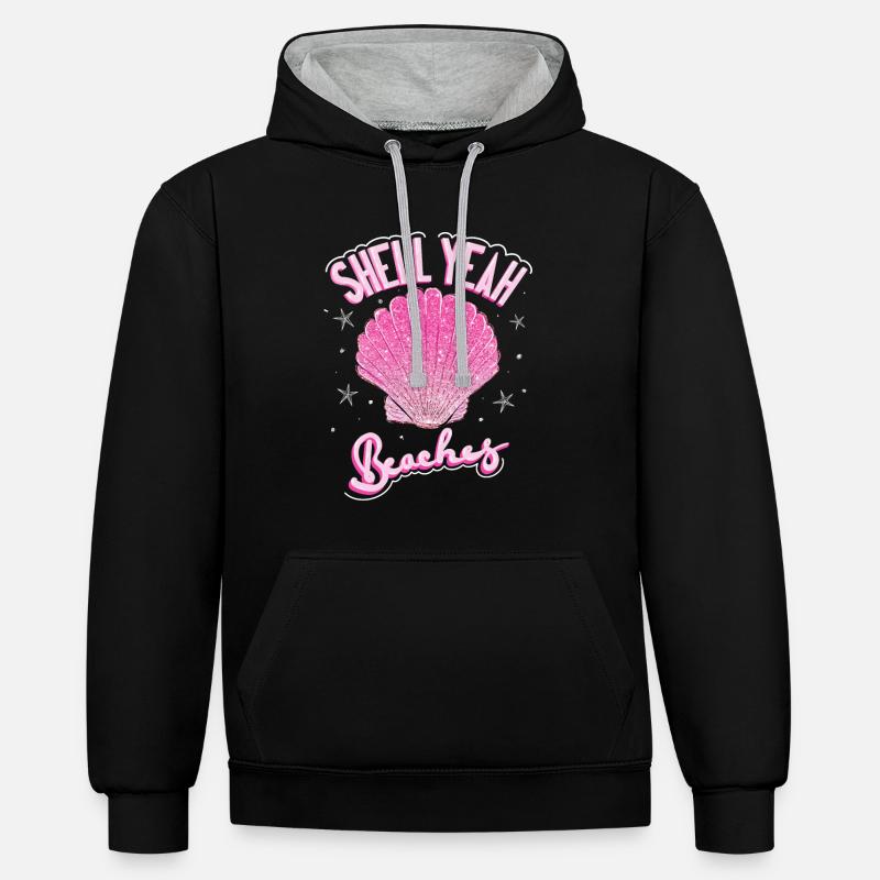 Vacances d’été Beach Shell - Sweat à capuche contrasté - noir/gris chiné