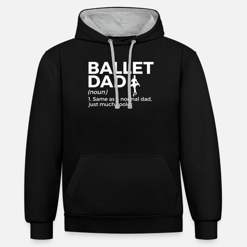 Danse classique - Sweat à capuche contrasté - noir/gris chiné