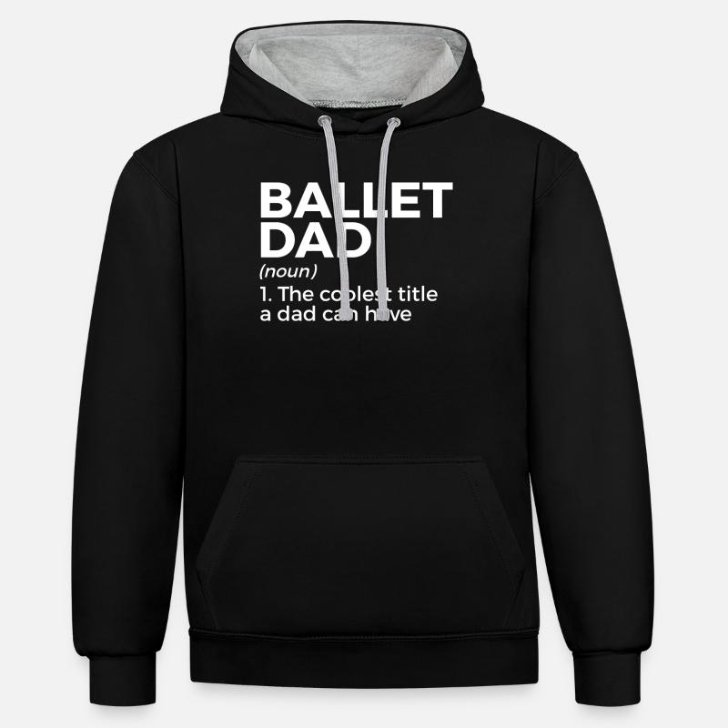 Danse classique - Sweat à capuche contrasté - noir/gris chiné