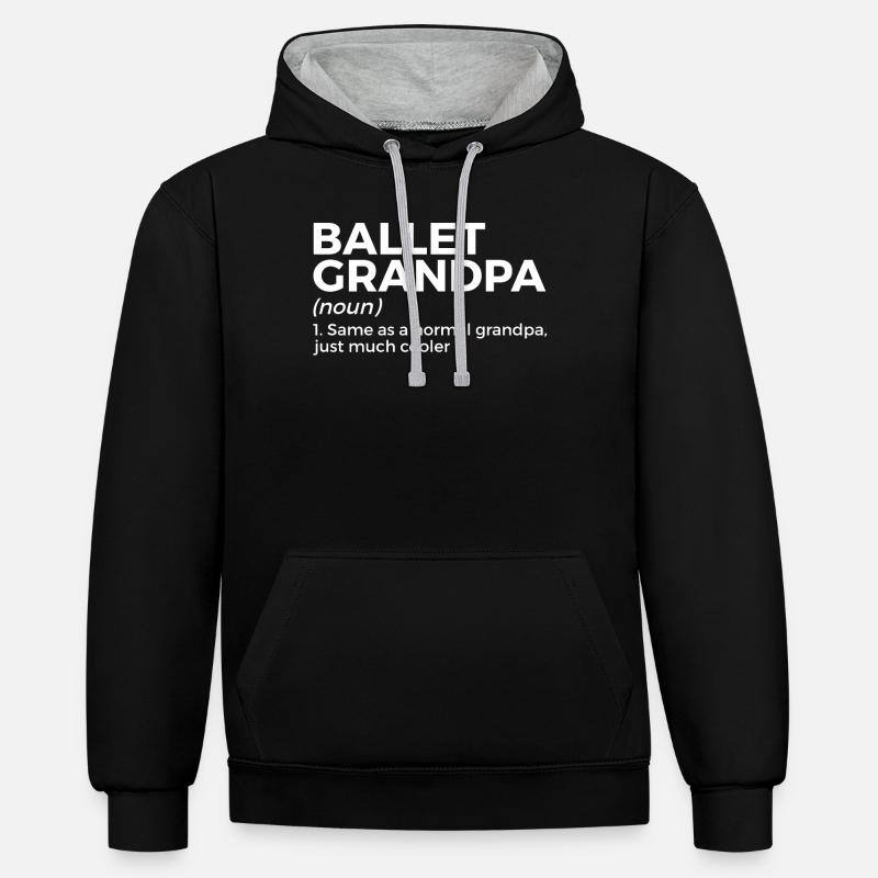 Danse classique - Sweat à capuche contrasté - noir/gris chiné
