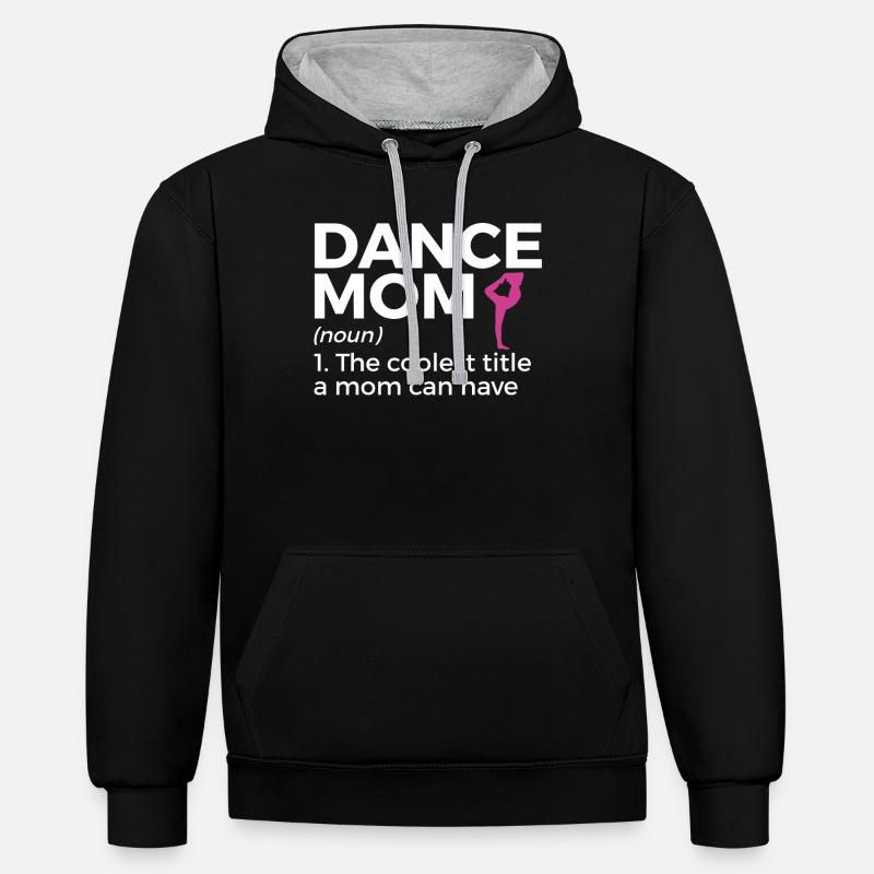 Danse pour danseurs - Sweat à capuche contrasté - noir/gris chiné
