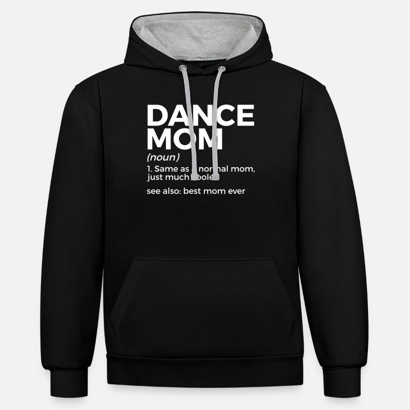 Danse pour danseurs - Sweat à capuche contrasté - noir/gris chiné
