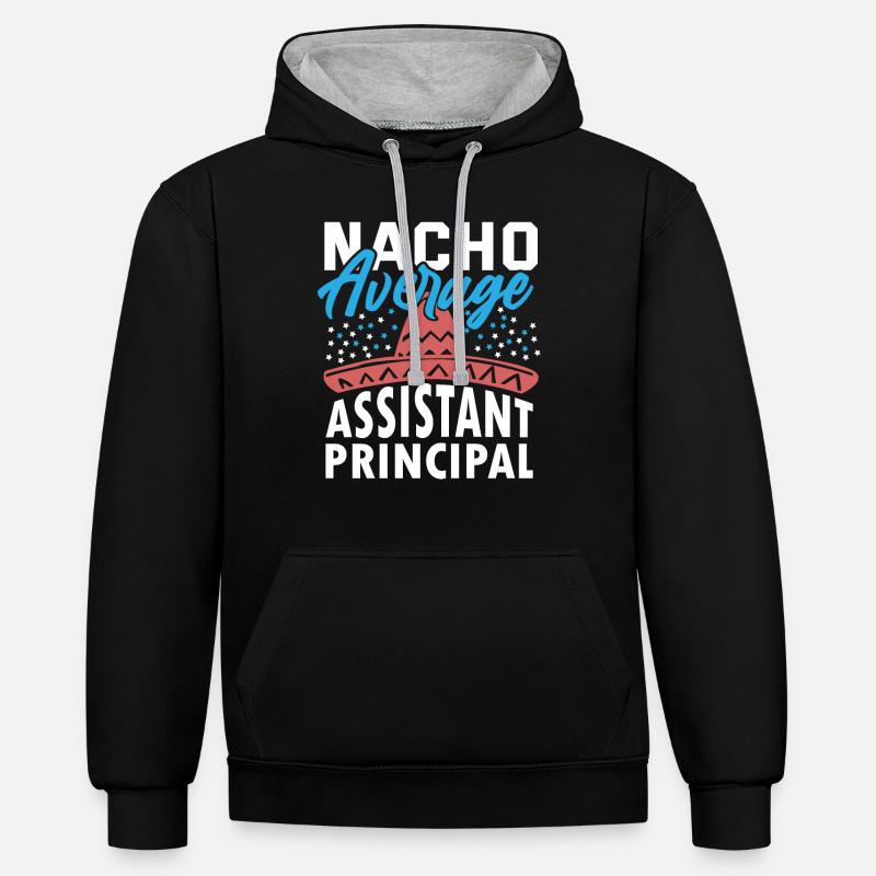 Directeur adjoint Directeur adjoint Mexique - Sweat à capuche contrasté - noir/gris chiné