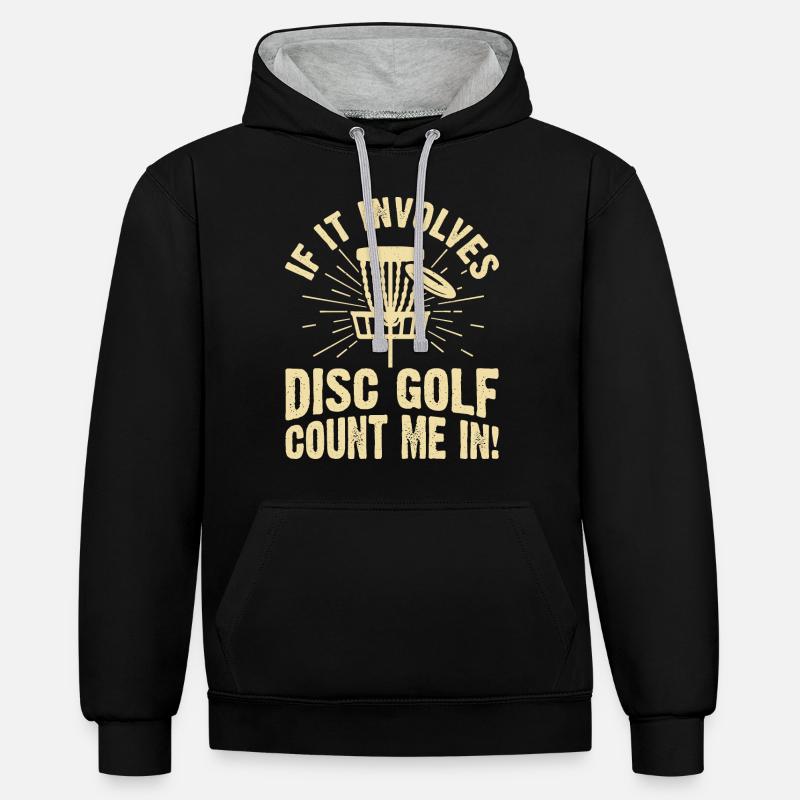 Discgolf Disc Golf - Sweat à capuche contrasté - noir/gris chiné