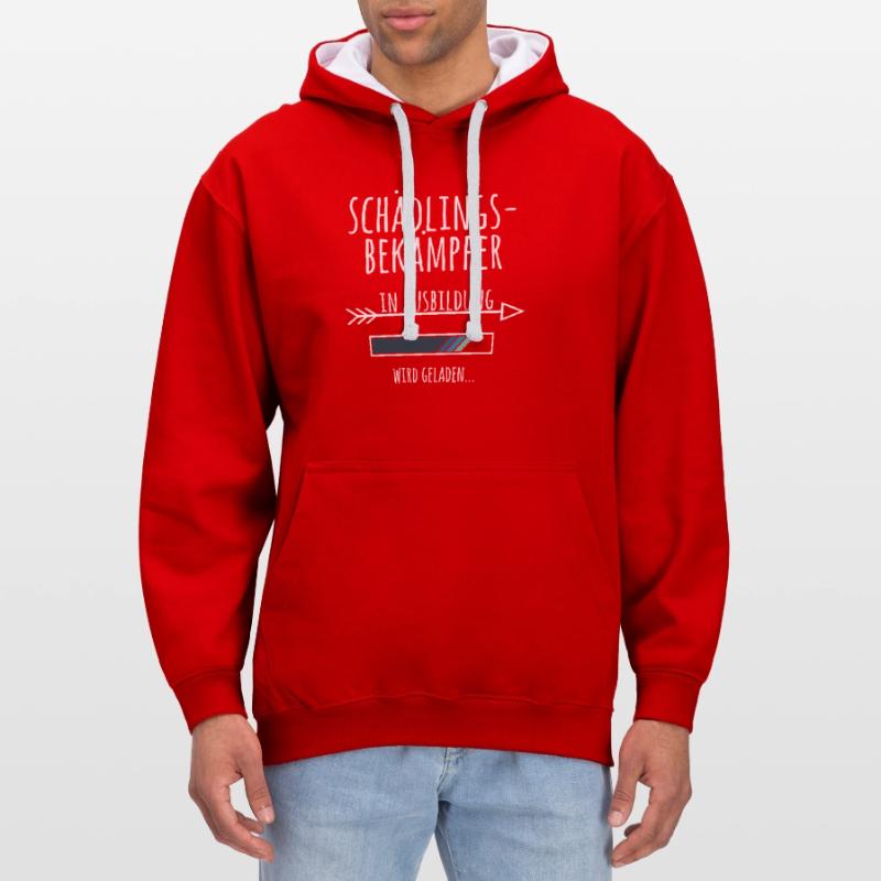 Schädlingsbekämpfer Ausbildung Geschenk Schädlinge Kontrast-Hoodie