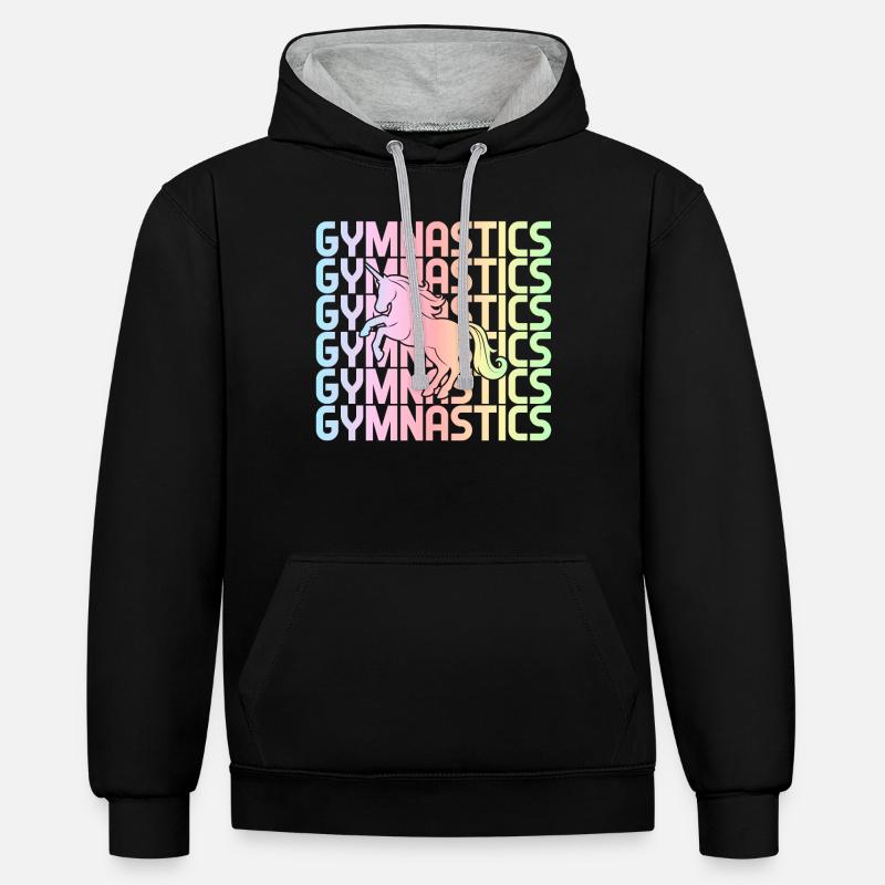 Roue de charrette Turner - Sweat à capuche contrasté - noir/gris chiné