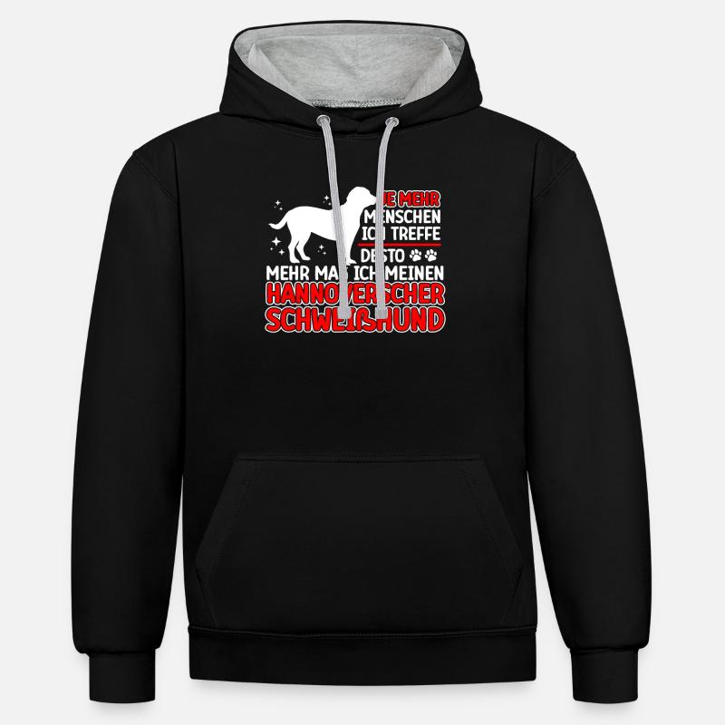 Sweathound hanovrien plus comme - Sweat à capuche contrasté - noir/gris chiné