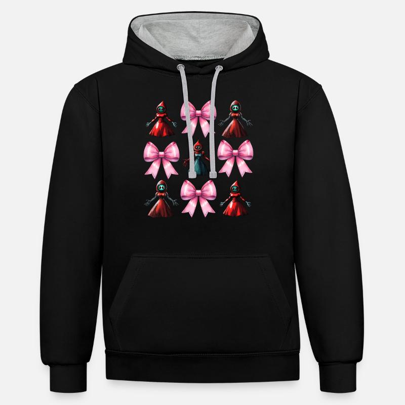Coquette Arc Flatwoods Monster Cryptide - Sweat à capuche contrasté - noir/gris chiné