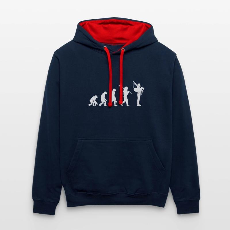 Cornemuse Évolution de la cornemuse Cornemuse Sweat à capuche contrasté