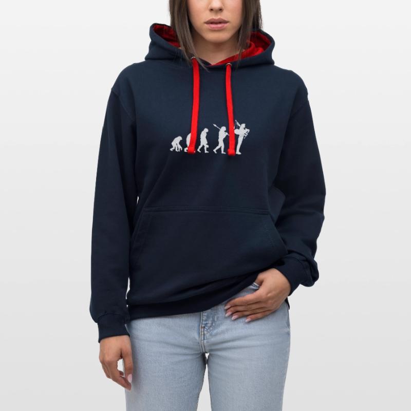 Cornemuse Évolution de la cornemuse Cornemuse Sweat à capuche contrasté