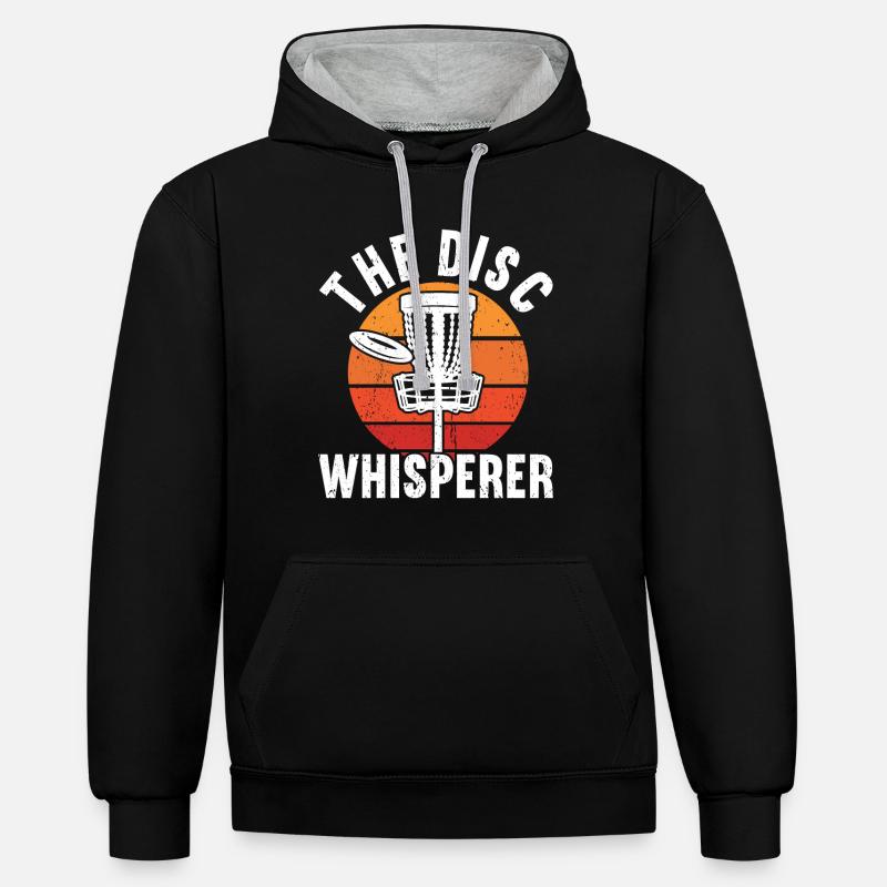 Disc Golf - Sweat à capuche contrasté - noir/gris chiné