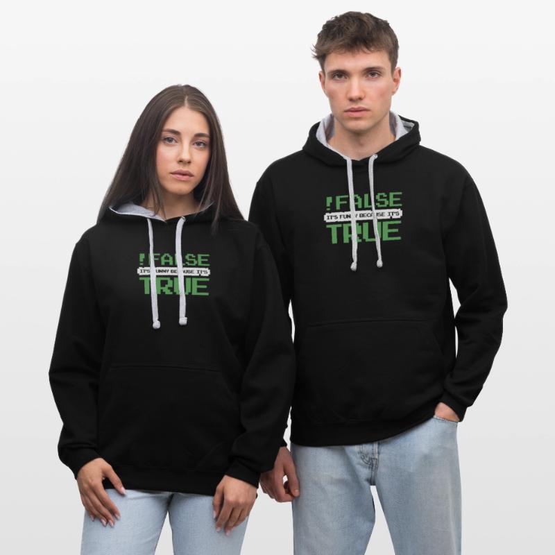 False It's Funny Because It's True Developer Contrast hoodie