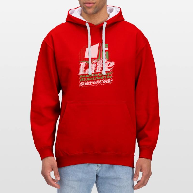 Life Would Be Easier Developer Coder Programmer Contrast hoodie
