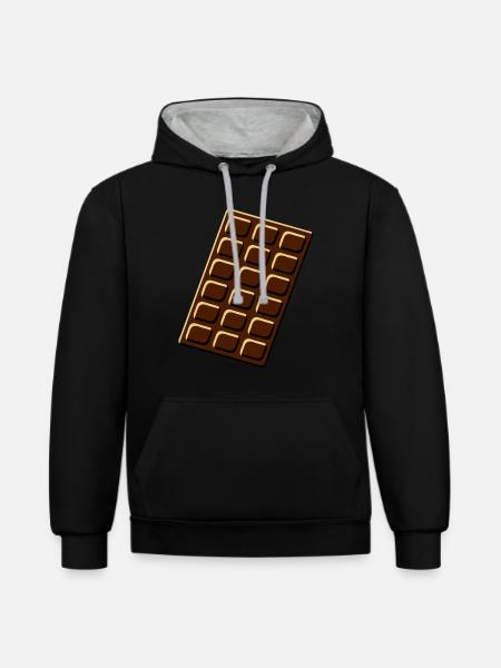chocolate - Contrast hoodie - black/heather grey