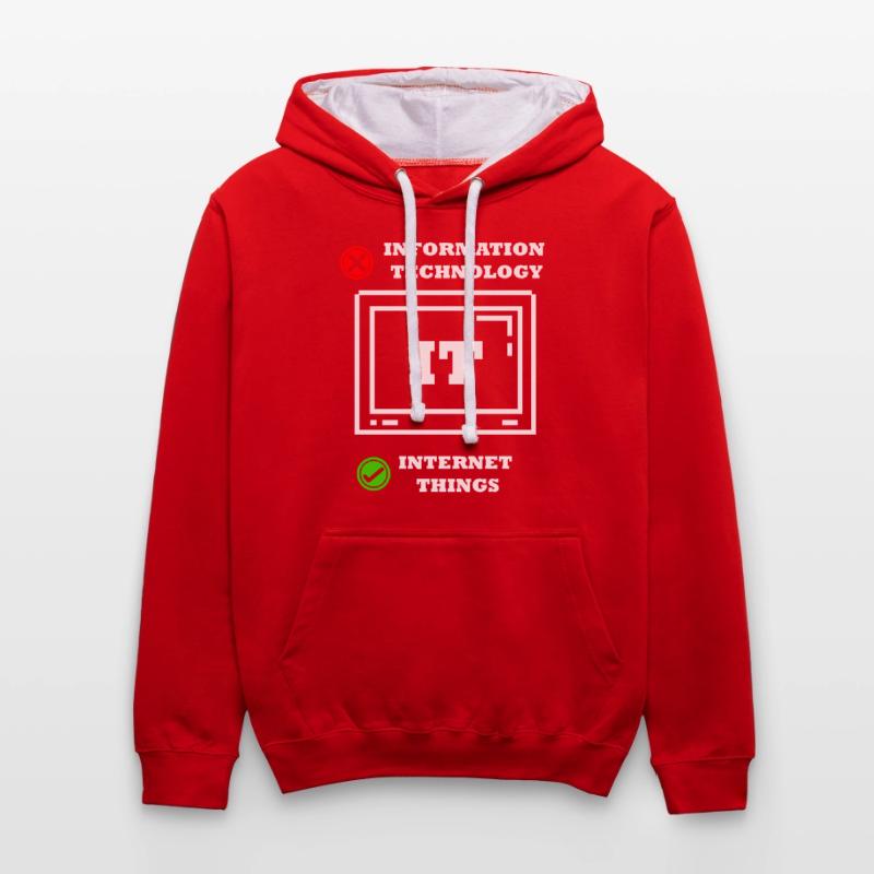 Internet-dinge Computerprogrammierer Tech Savy It Kontrast-Hoodie