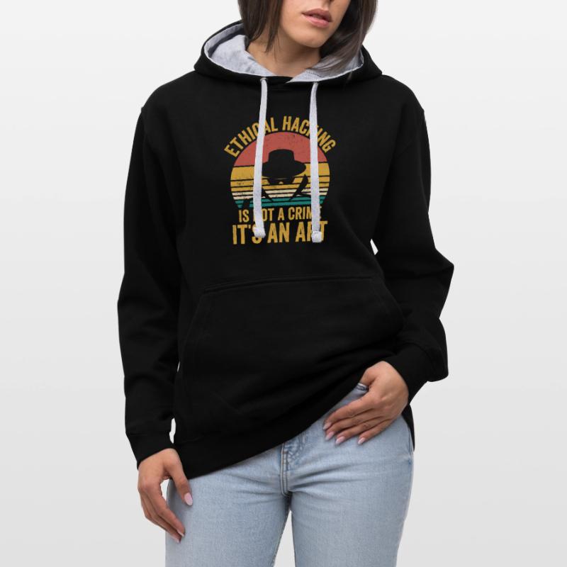 Cybersecurity Computer Security Cybersecurity Contrast hoodie