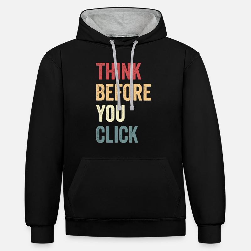 Cybersecurity Computersicherheit Cybersecurity - Kontrast-Hoodie - Schwarz/Grau meliert