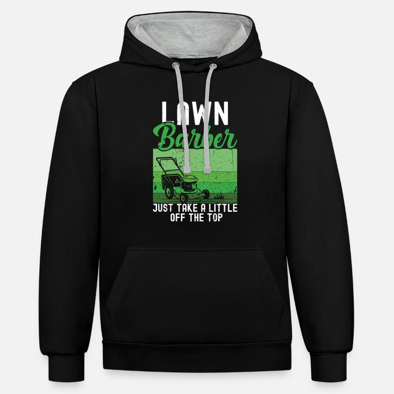 Fauchage - Sweat à capuche contrasté - noir/gris chiné