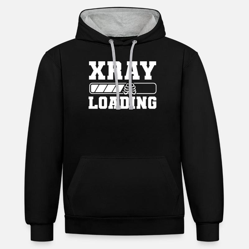 Xray Tech, Xray -Techniker - Kontrast-Hoodie - Schwarz/Grau meliert