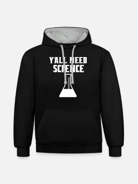 Scientist, physicist, chemist, teacher - Contrast hoodie - black/heather grey