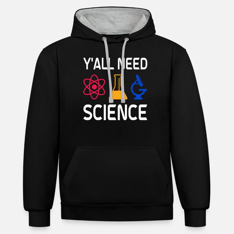 Scientifique, physicien, chimiste, enseignant - Sweat à capuche contrasté - noir/gris chiné