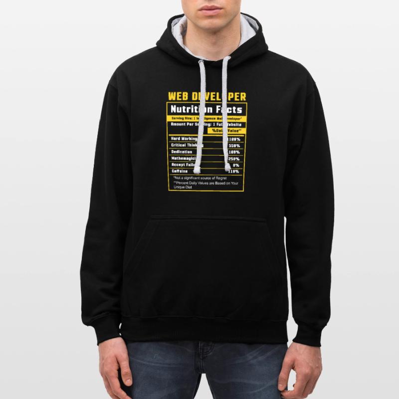 Web Developer Website Development IT Programmer Contrast hoodie