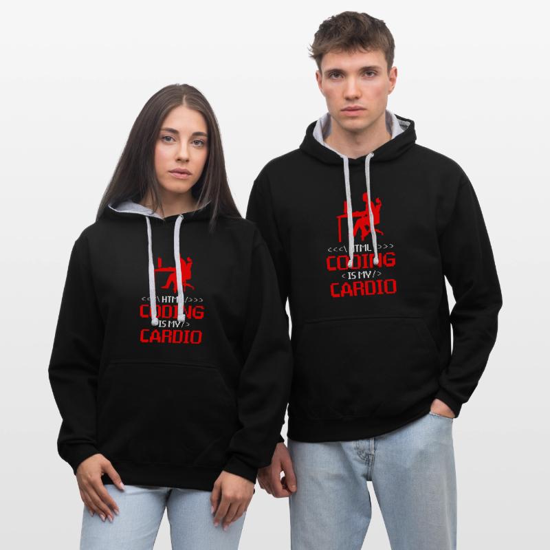 Web Developer Website Development IT Programmer Contrast hoodie
