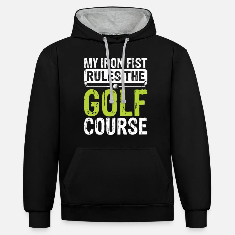 Golf Golfeur - Sweat à capuche contrasté - noir/gris chiné