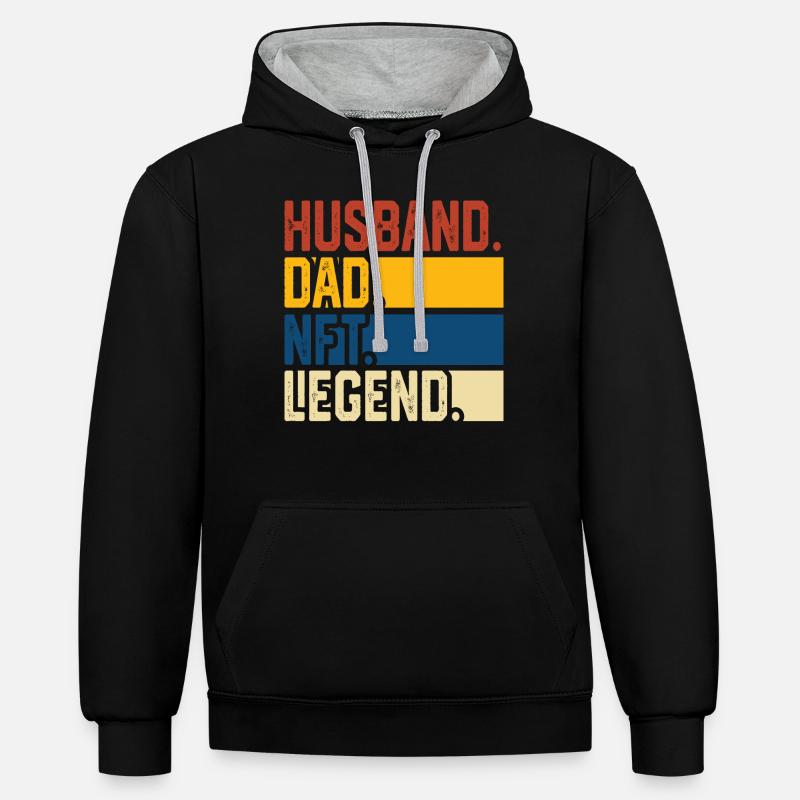 NFT - Sweat à capuche contrasté - noir/gris chiné