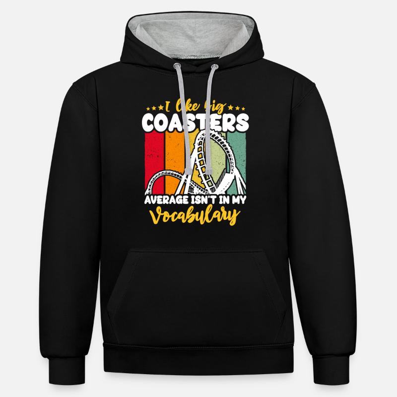 Roller Coaster Roller Coaster Riders - Contrast hoodie - black/heather grey