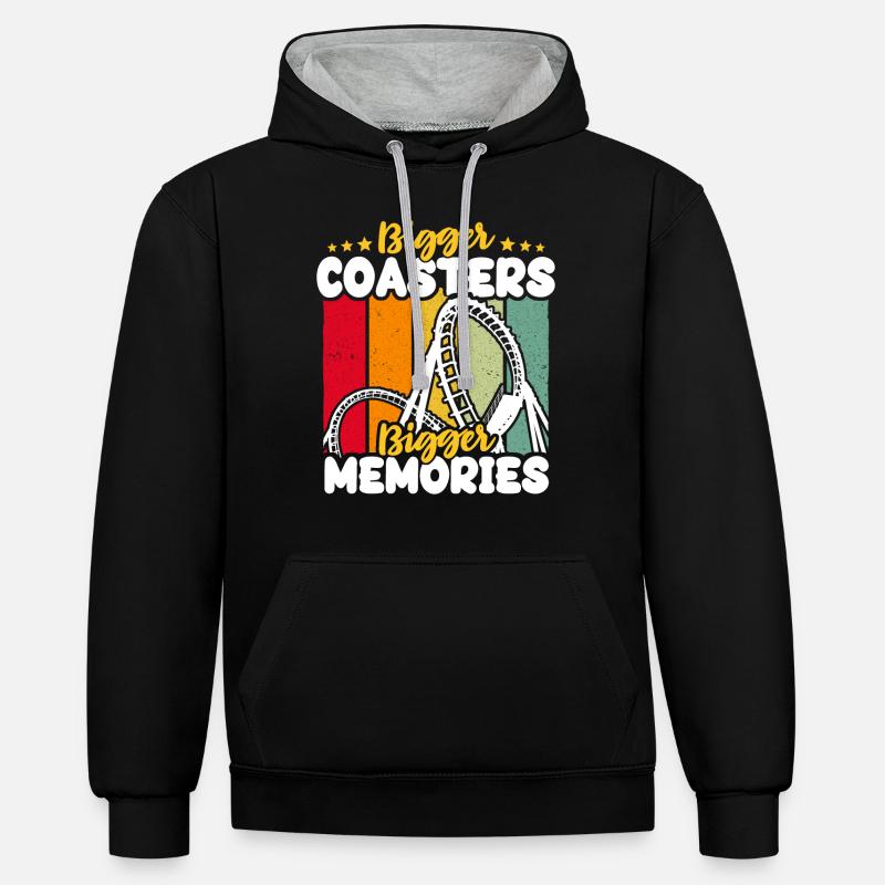 Roller Coaster Roller Coaster Riders - Sweat à capuche contrasté - noir/gris chiné