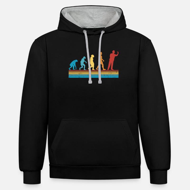 Dart Evolution Darter Darts - Contrast hoodie - black/heather grey