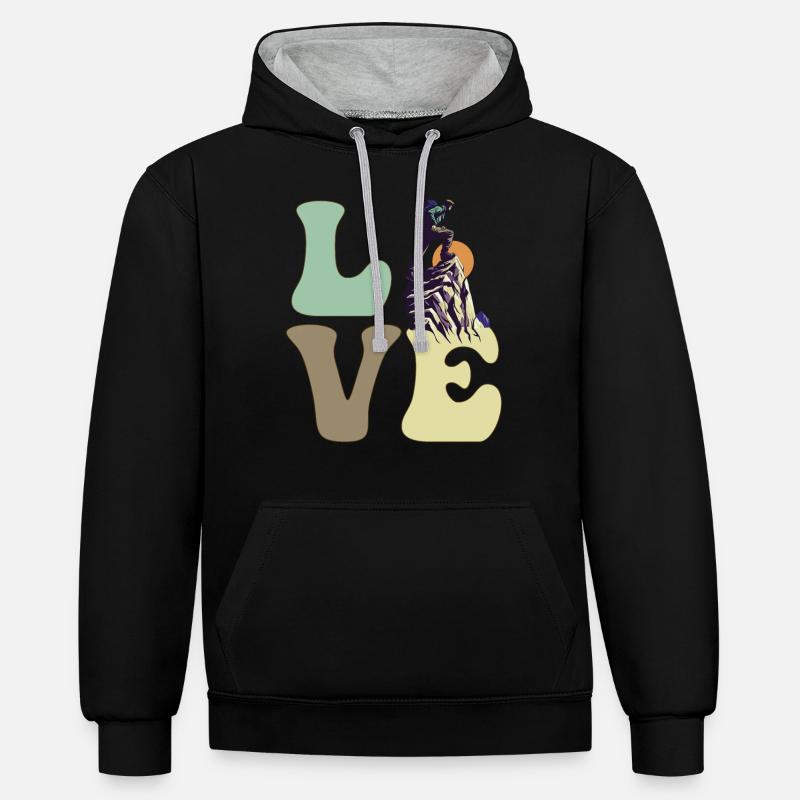Alpinisme Alpinisme Randonnée - Sweat à capuche contrasté - noir/gris chiné