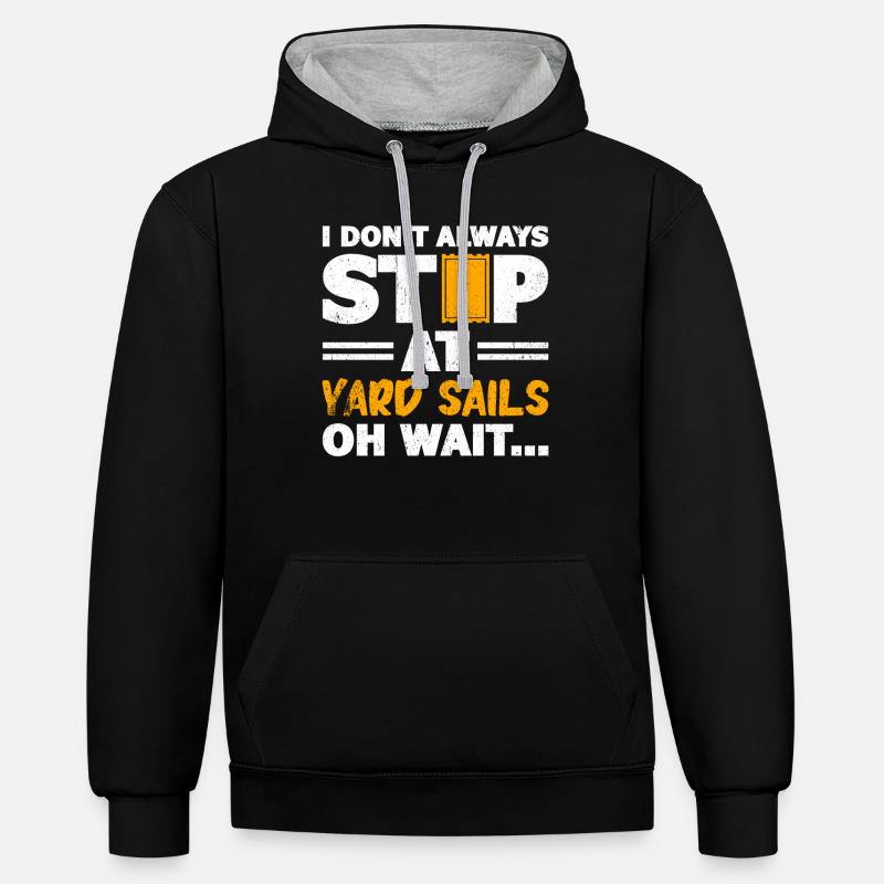 Coupon de points - Sweat à capuche contrasté - noir/gris chiné