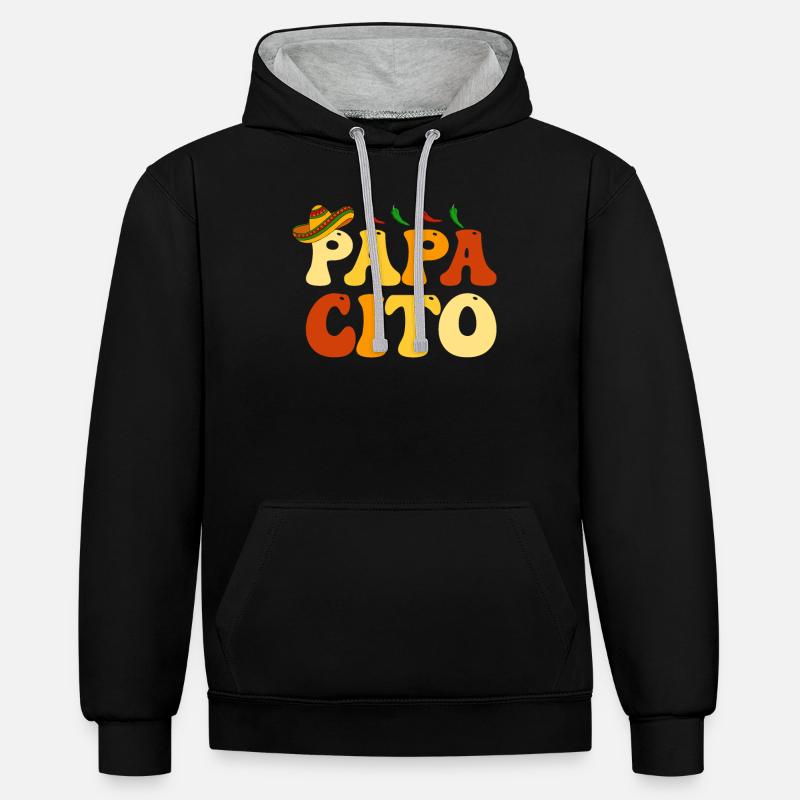 Cinco de Mayo - Sweat à capuche contrasté - noir/gris chiné