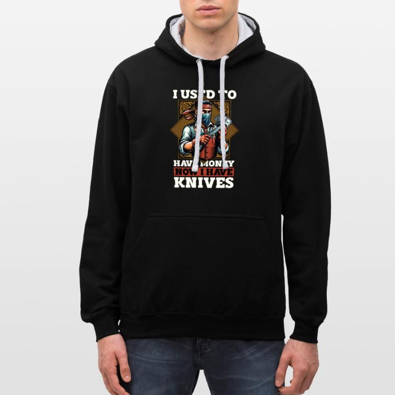 Forgeage de lames J’avais de l’argent Fabrication de lames Sweat à capuche contrasté