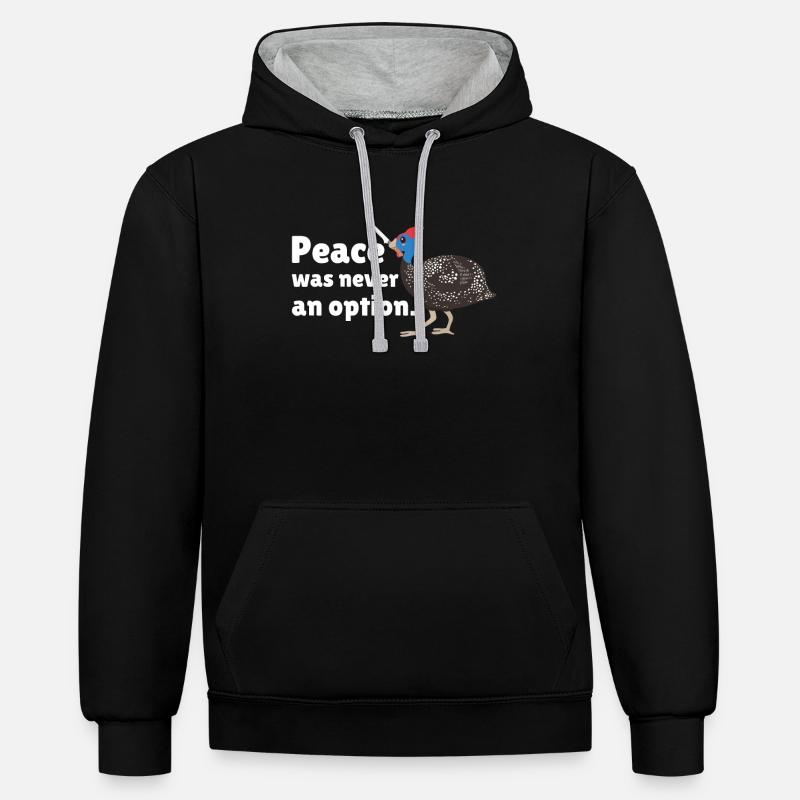 Pintade Pintade - Sweat à capuche contrasté - noir/gris chiné