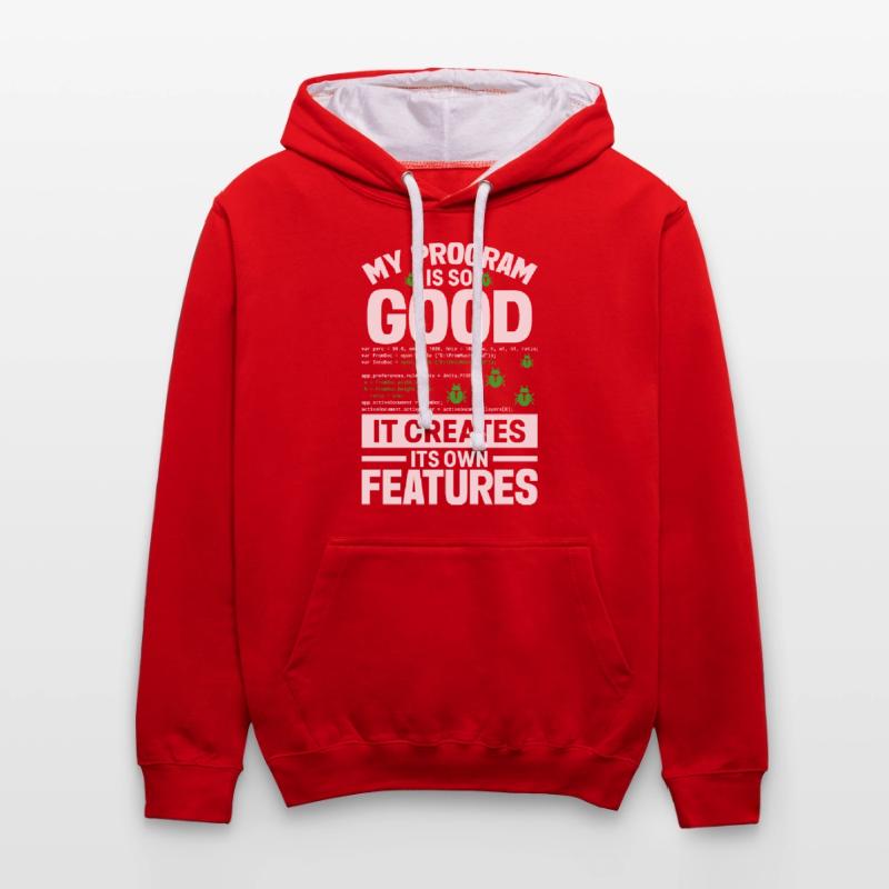 Computer Programmer Computer Programming Kontrast-Hoodie