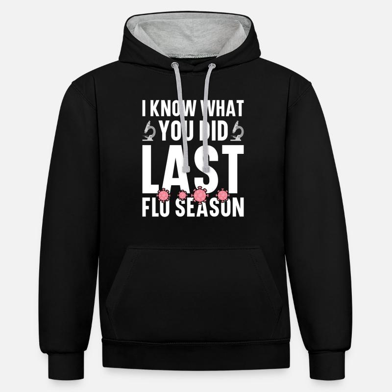 Épidémiologie Scientifique Épidémiologiste Médecine - Sweat à capuche contrasté - noir/gris chiné
