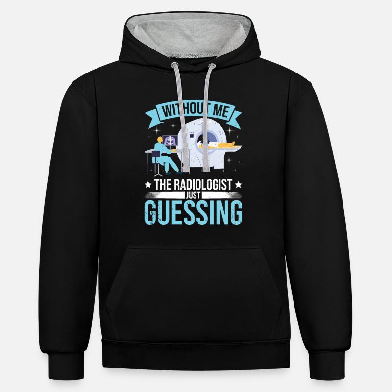 Tomodensitométrie CT Tech - Sweat à capuche contrasté - noir/gris chiné