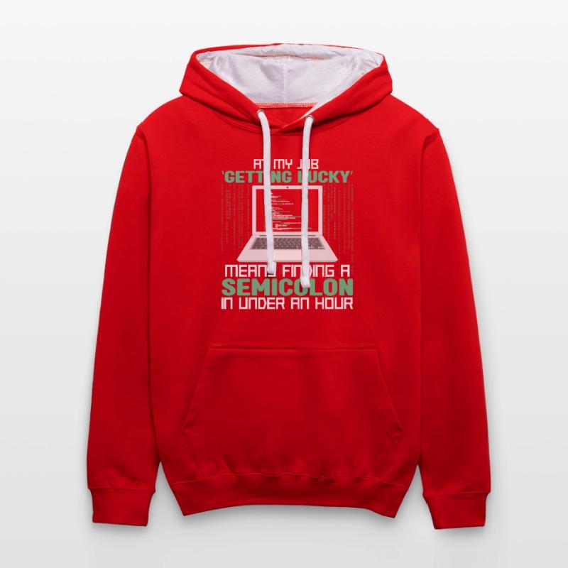 Programmer Developer Coding Coder Contrast hoodie