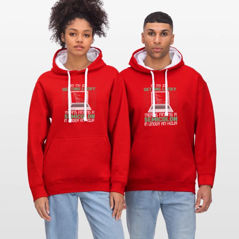 Programmer Developer Coding Coder Contrast hoodie