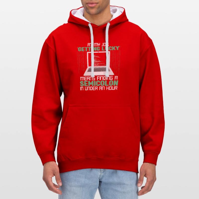 Programmer Developer Coding Coder Contrast hoodie
