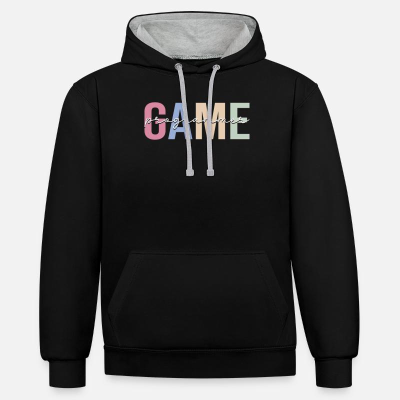 Game Programmers Game Developers - Contrast hoodie - black/heather grey