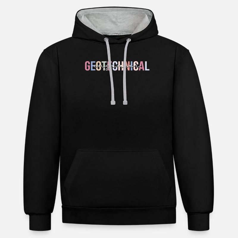 Geotechnical Engineering - Contrast hoodie - black/heather grey
