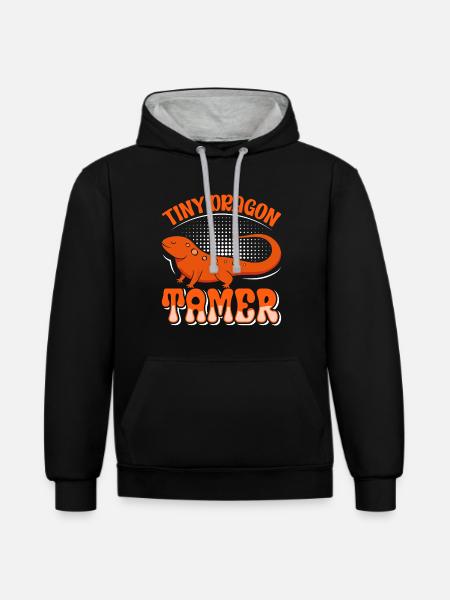 Triton - Sweat à capuche contrasté - noir/gris chiné