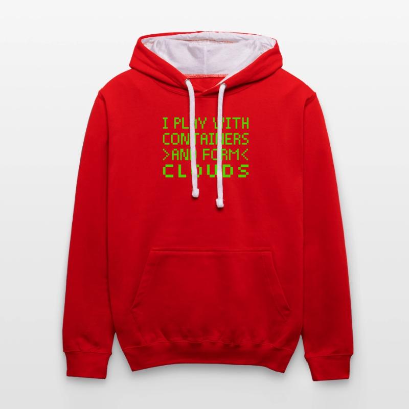 Cloud Computing Informatik Tech Kontrast-Hoodie