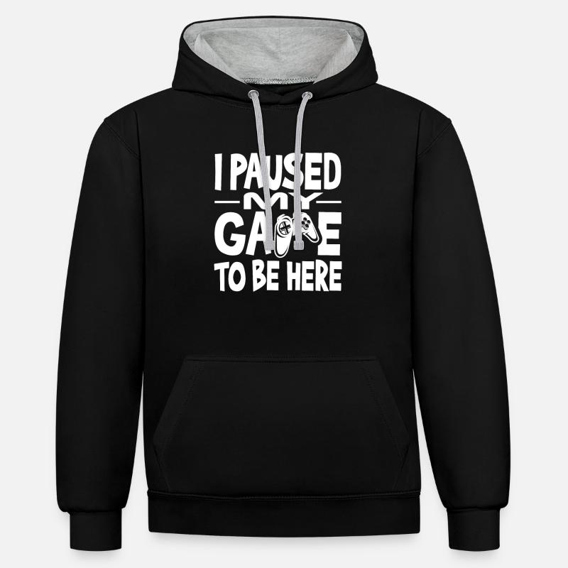 Programmeur et informaticien - Sweat à capuche contrasté - noir/gris chiné