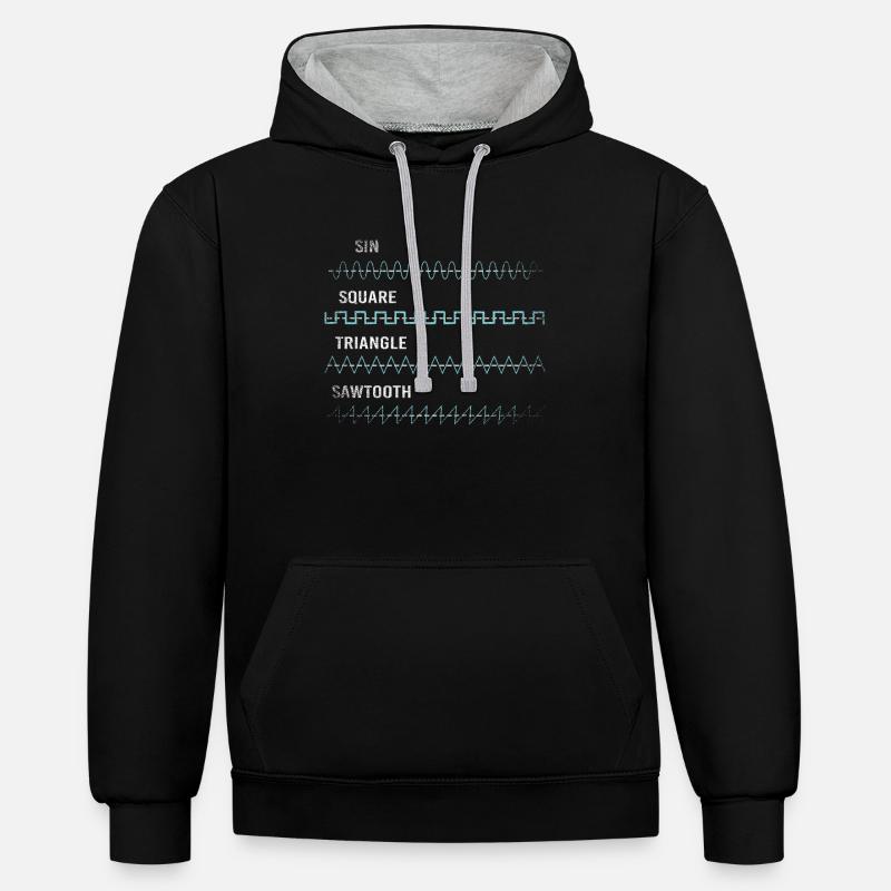 Physicien sciences sciences physicien - Sweat à capuche contrasté - noir/gris chiné